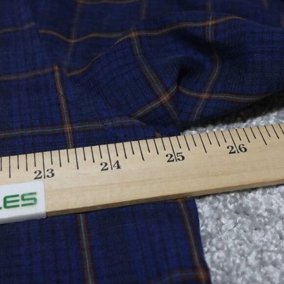 Vintage AW Apparel Workshop Shirt Men's XL Blue Plaid Button Down Long Sleeve - Picture 3 of 9